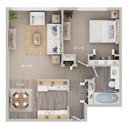 1 bed, 1 bath, 685 sqft, $1,295