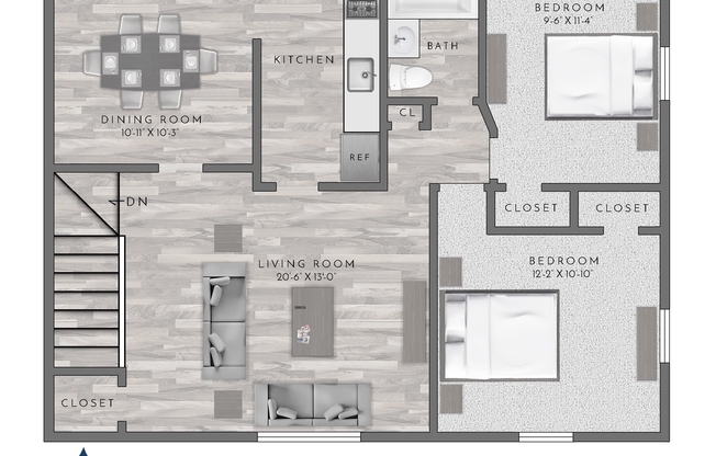 2 beds, 1 bath, 950 sqft, $2,920
