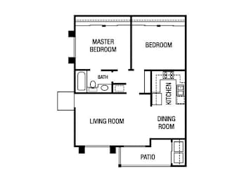 2 beds, 1 bath, 851 sqft, $2,755