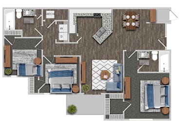 3 beds, 2 baths, 1,163 sqft, $1,737