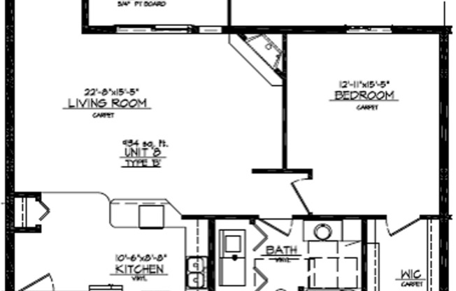 1 bed, 1 bath, 934 sqft, $1,280, Unit 223-15