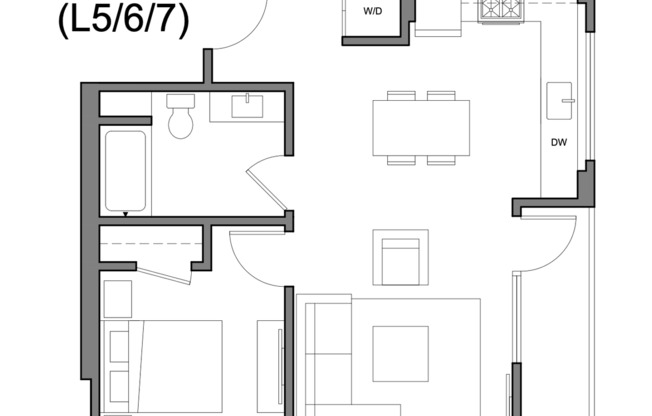 1 bed, 1 bath, 510 sqft, $3,175, Unit 503