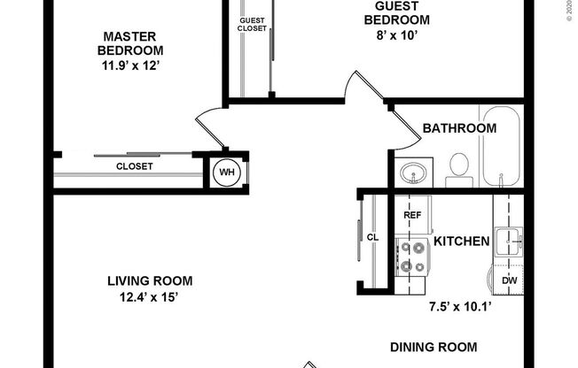 2 beds, 1 bath, 790 sqft, $1,941