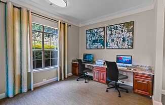 Business Center with duel computer station