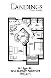 1 bed, 1 bath, 905 sqft, $2,141