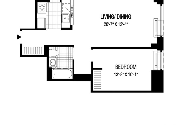 1 bed, 1 bath, $4,735, Unit 4402