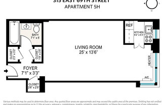 Studio, 1 bath, $2,625, Unit 5H