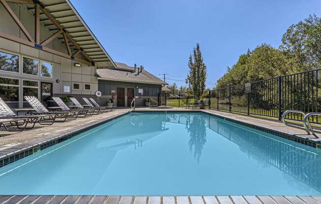 the swimming pool at our apartments