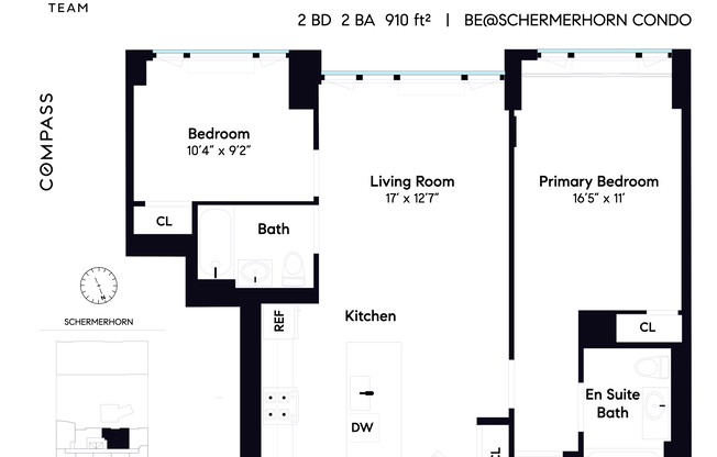 2 beds, 2 baths, $6,100, Unit 5C
