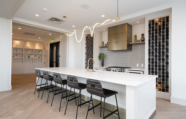 forte on the park apartments demonstration kitchen