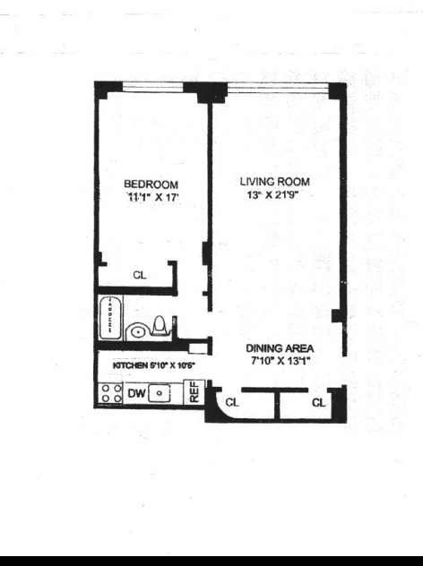 1 bed, 1 bath, $4,600, Unit 2M