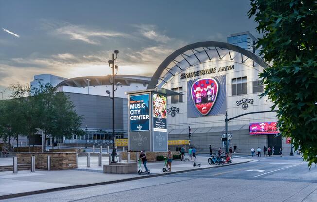 Live steps from two of Nashville’s icons—Bridgestone Arena and the Music City Center—where unforgettable concerts, events, and entertainment are always within reach.