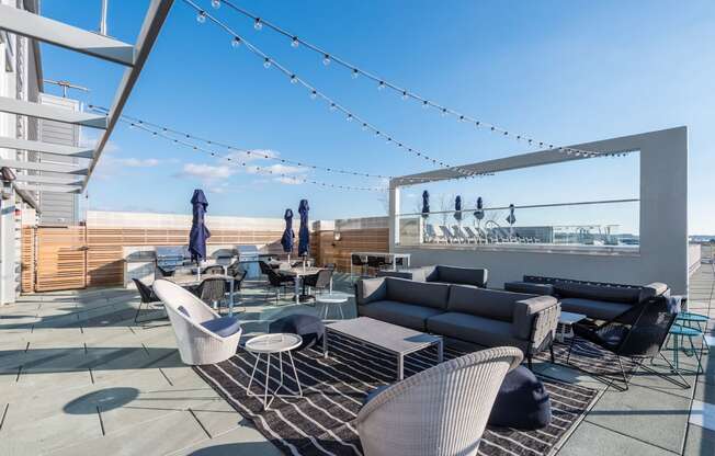 Rooftop deck with pool at Valo, Washington