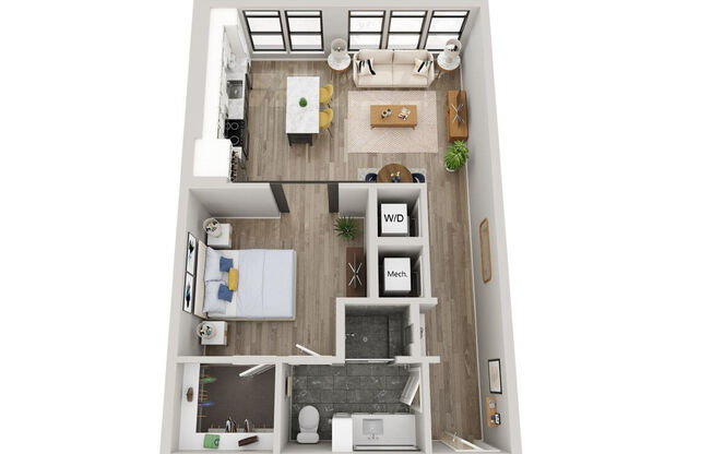 1 bed, 1 bath, 761 sqft, $2,558