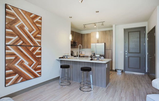 Gourmet Kitchen With Island at Audere Apartments, Phoenix, AZ, 85016