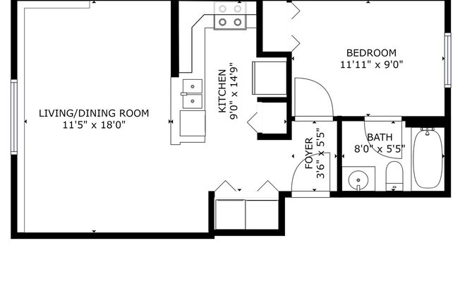 1 bed, 1 bath, 595 sqft, $1,025, Unit 1240-08