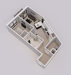 1 bed, 1 bath, 707 sqft, $2,126