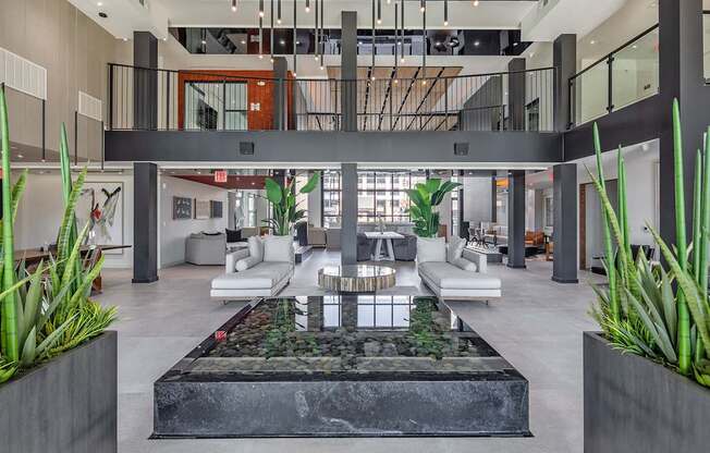 Multi-story clubhouse with lounges