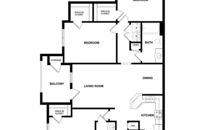 3 beds, 2 baths, 1,384 sqft, $1,350, Unit 2009