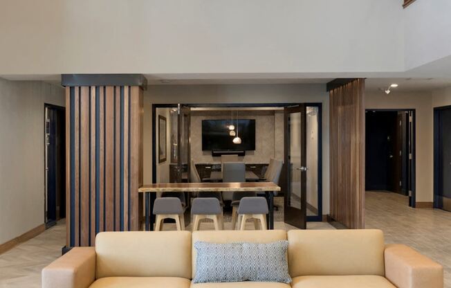 Lounge With Lighting at The McMillan Apartments in Shoreview, MN 55126