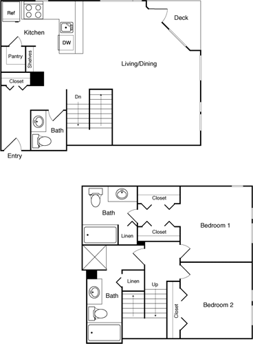 2 beds, 2 baths, 1,603 sqft, $3,693, Unit 310