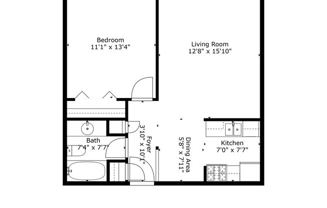 1 bed, 1 bath, 680 sqft, $999, Unit 1320-102