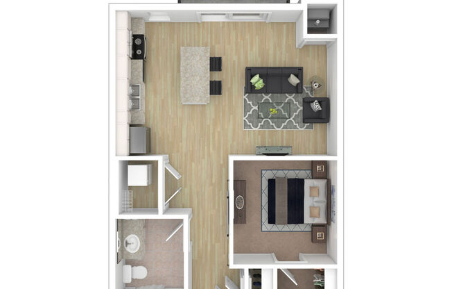 1 bed, 1 bath, 568 sqft, $1,465