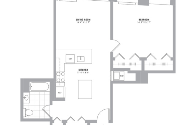 1 bed, 1 bath, 838 sqft, $2,350, Unit 214-203