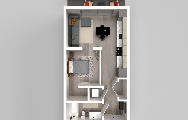 1 bed, 1 bath, 496 sqft, $1,600, Unit 310 (MFTE)