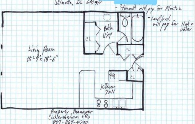 Studio, 1 bath, 430 sqft, $1,170, Unit 104