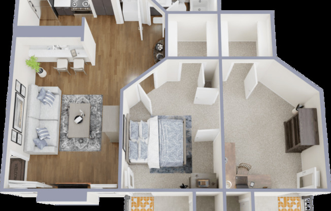 1 bed, 1 bath, 621 sqft, $1,335