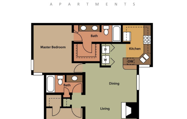 2 beds, 2 baths, 880 sqft, $1,450