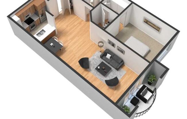 1 bed, 1 bath, 600 sqft, $1,748, Unit 204