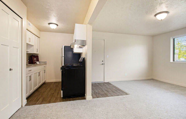 open floor plan with upgraded kitchen at Old Farm Apartments, Elkhart, Indiana