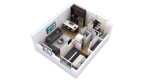 1 bed, 1 bath, 659 sqft, $1,883