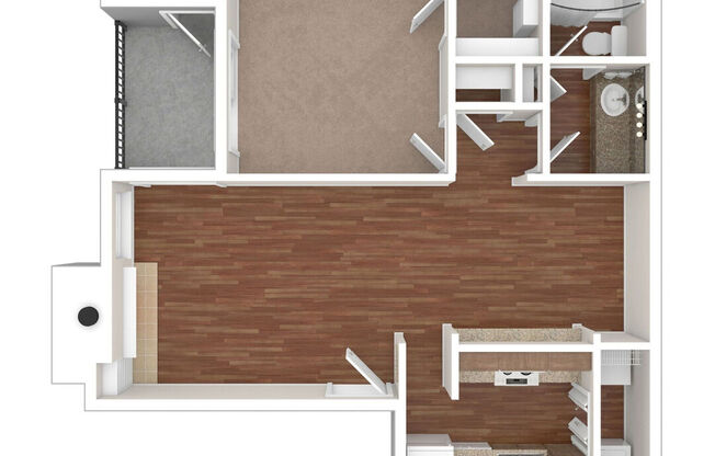 1 bed, 1 bath, 763 sqft, $1,060