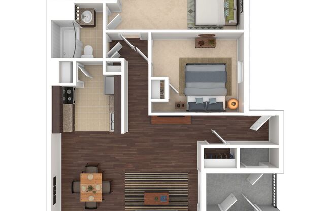 2 beds, 1 bath, 968 sqft, $1,715, Unit 24