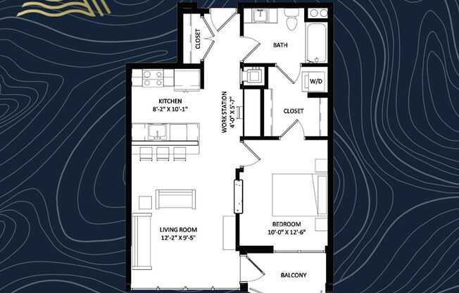 1 bed, 1 bath, 762 sqft, $2,570, Unit #916