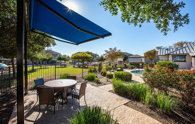 Picnic Table near pool at Links at Forest Creek in Round Rock Texas near Austin