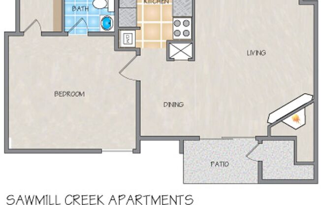 1 bed, 1 bath, 626 sqft, $1,190, Unit 24-105