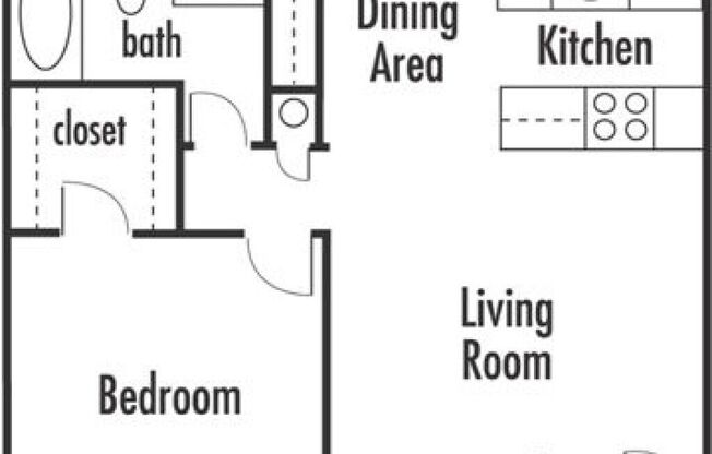 1 bed, 1 bath, 650 sqft, $1,550