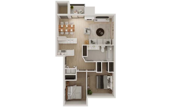 2 beds, 1 bath, 950 sqft, $1,785, Unit C201