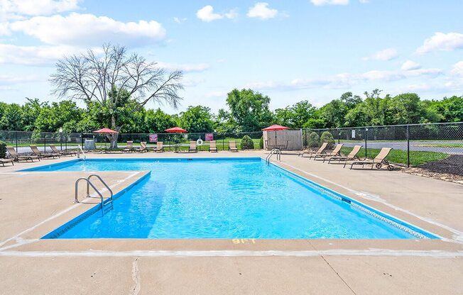 saltwater swimming pool at apartment community