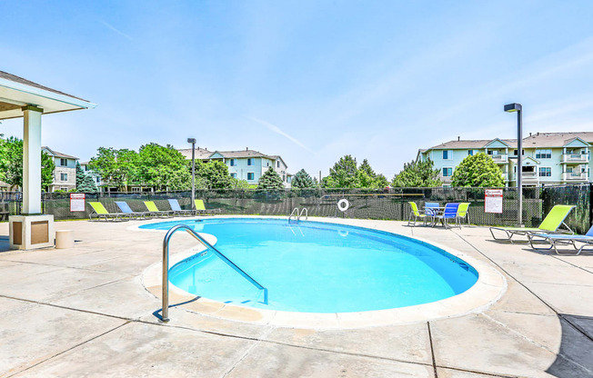 Swimming Pool with Lounge Seating on Sun Deck
