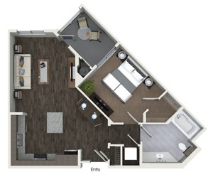 1 bed, 1 bath, 694 sqft, $2,785