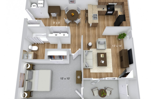 1 bed, 1 bath, 788 sqft, $1,261, Unit 1045-03
