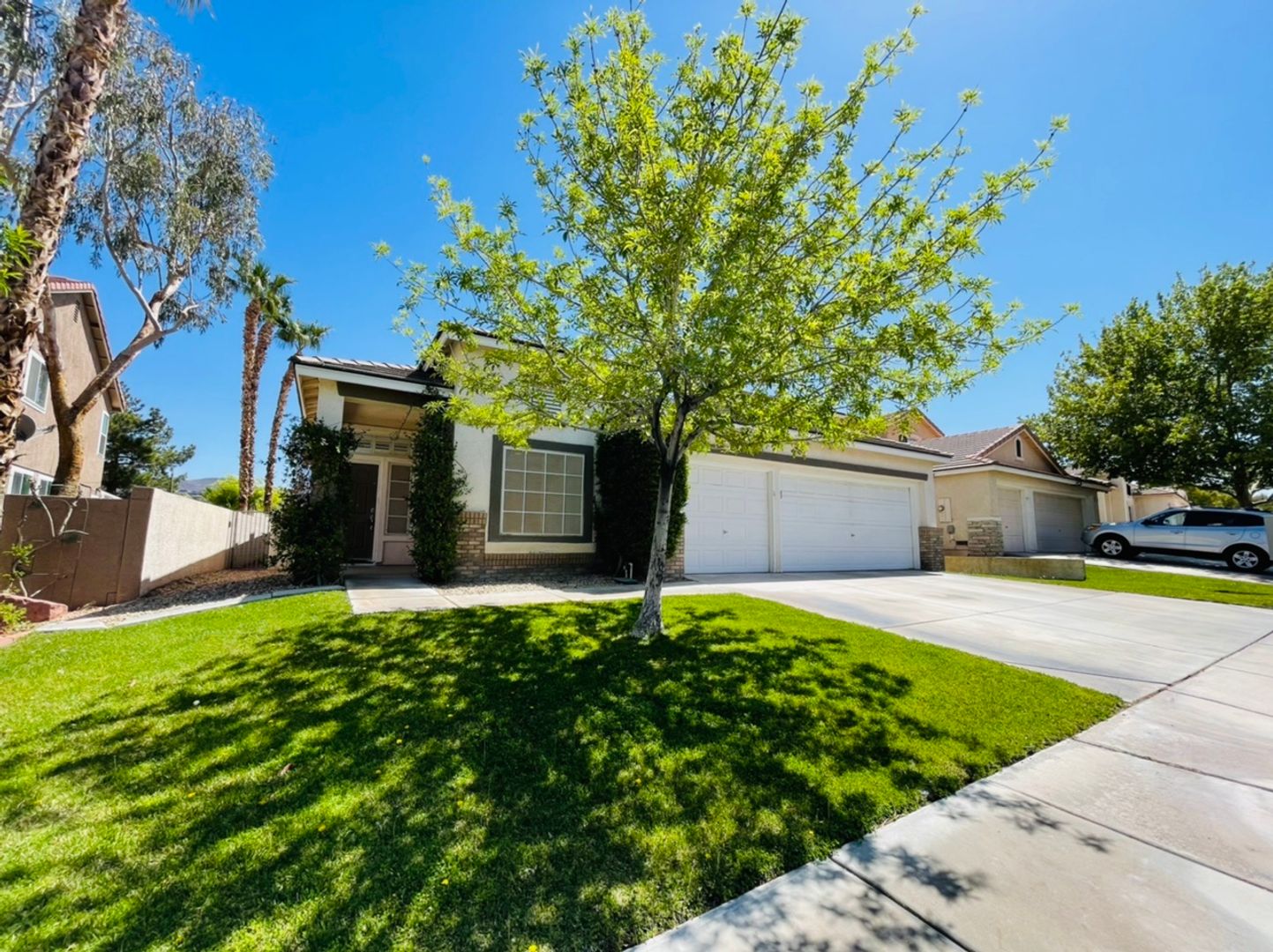 Single-story 4 Bed nestled in the desirable Green Valley Ranch!  3 Car Garage!