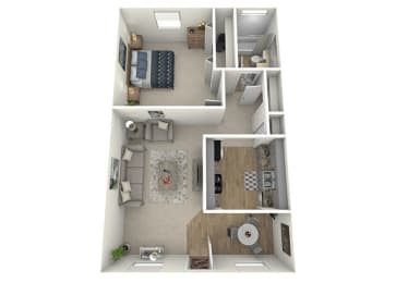 1 bed, 1 bath, 650 sqft, $1,417