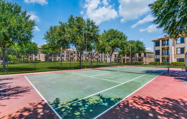 Community Tennis Court at The Canyons Apartments, Fort Worth, TX, 76116