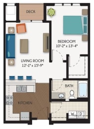 1 bed, 1 bath, 766 sqft, $1,548